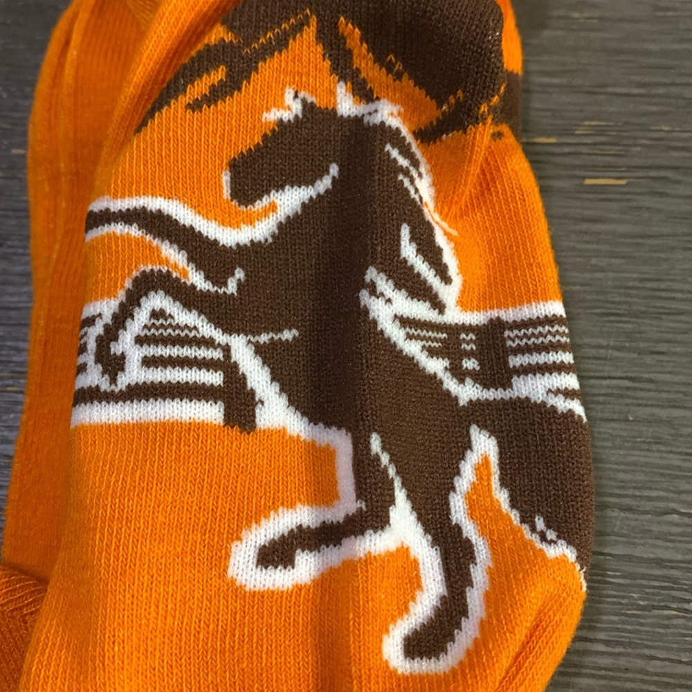 Yellowstone Orange Crew Socks